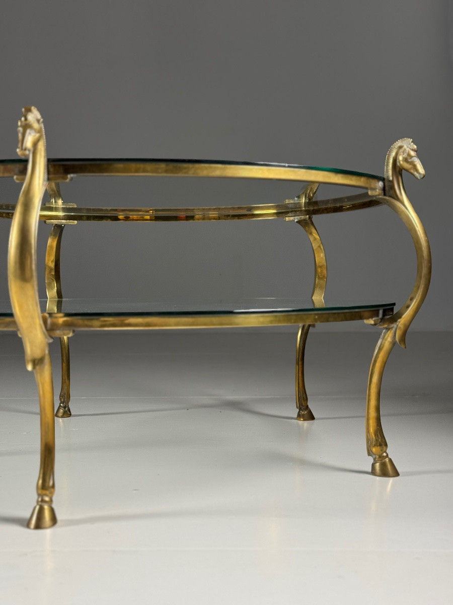 Vintage Coffee Table With Seahorse Heads-photo-5