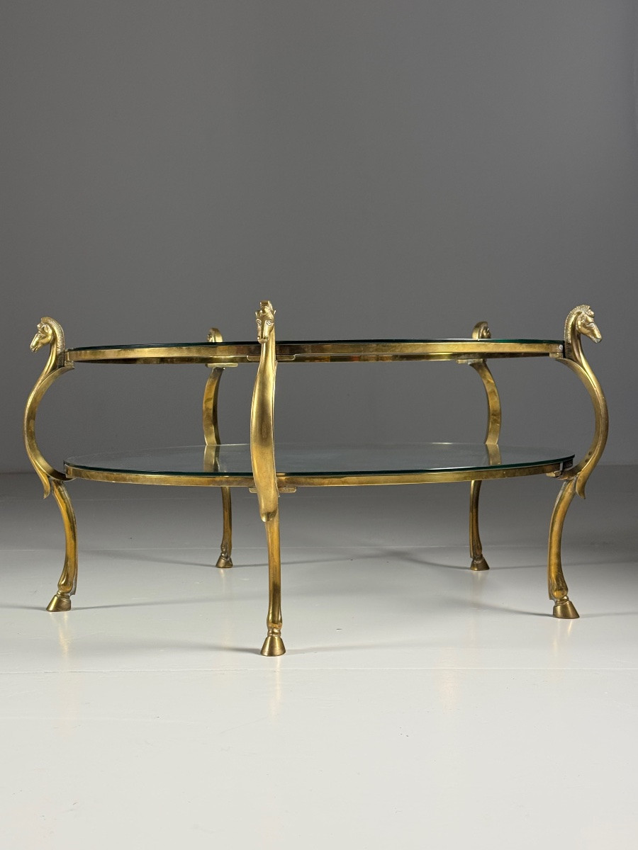 Vintage Coffee Table With Seahorse Heads-photo-6