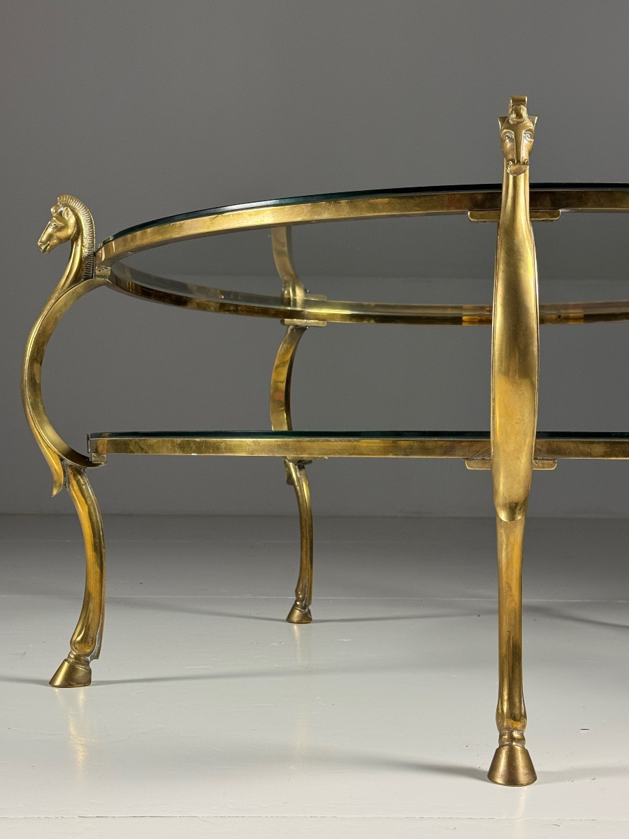 Vintage Coffee Table With Seahorse Heads-photo-8