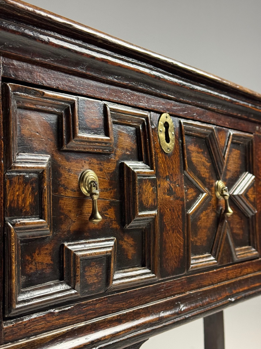 Console anglaise en chêne du 17ème siècle-photo-2