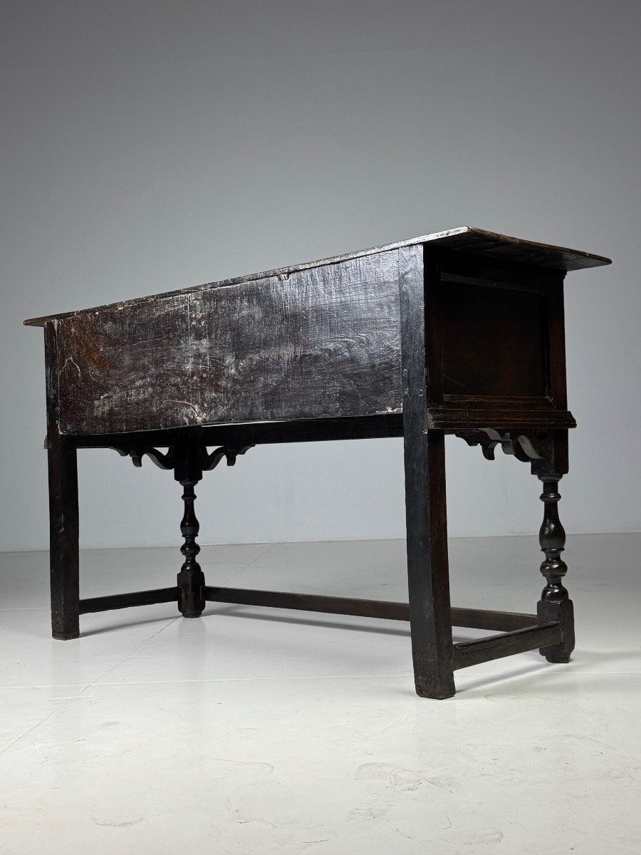 Console anglaise en chêne du 17ème siècle-photo-6