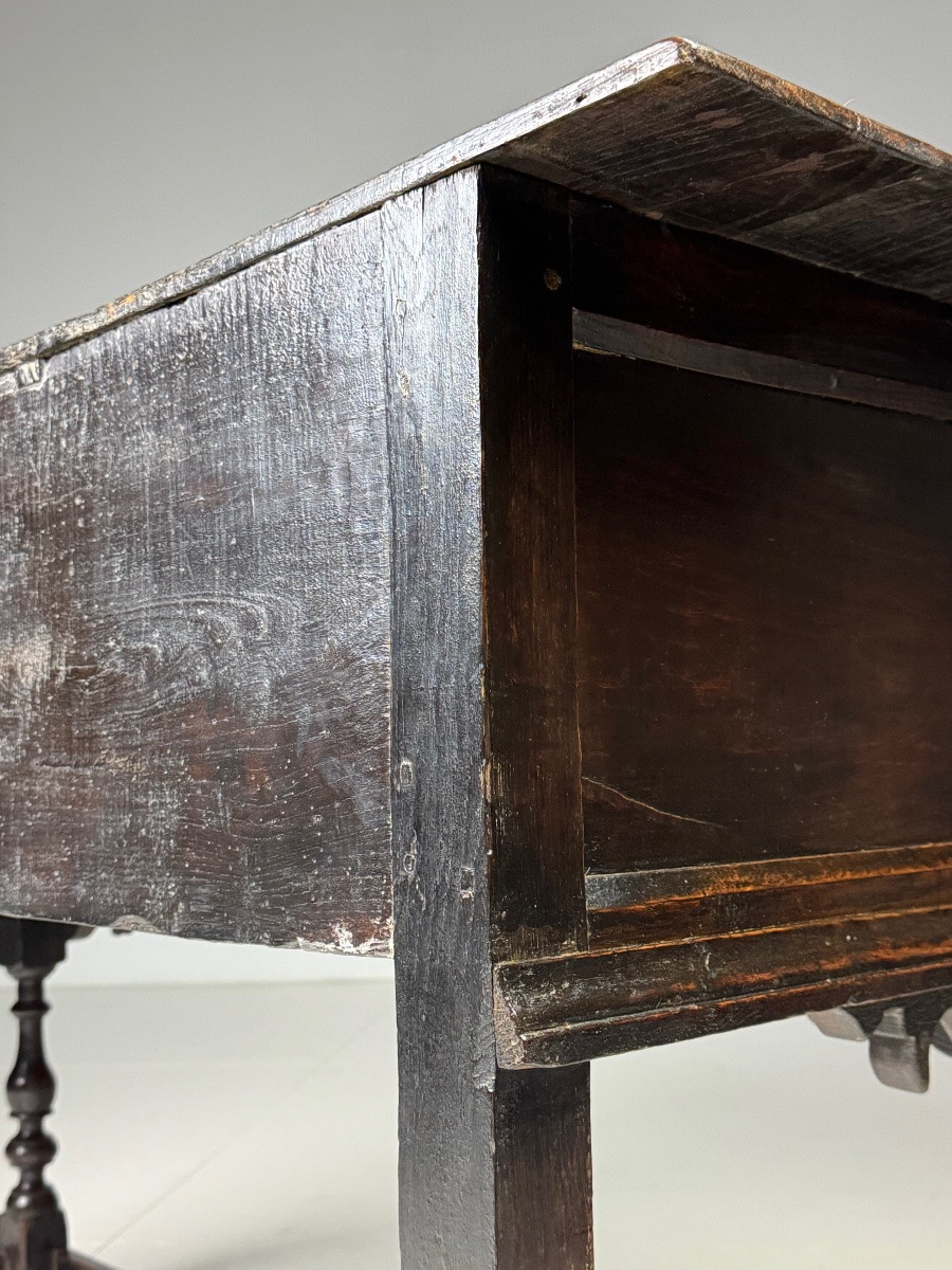 Console anglaise en chêne du 17ème siècle-photo-7