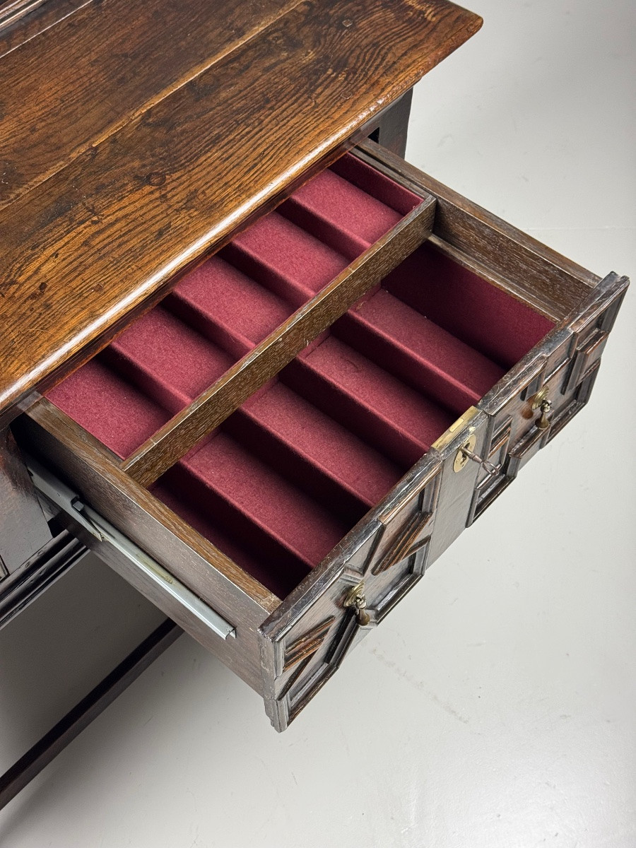 Console anglaise en chêne du 17ème siècle-photo-8