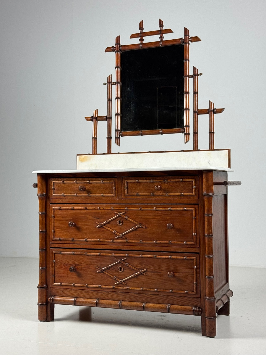 Faux Bamboo Chest Of Drawers