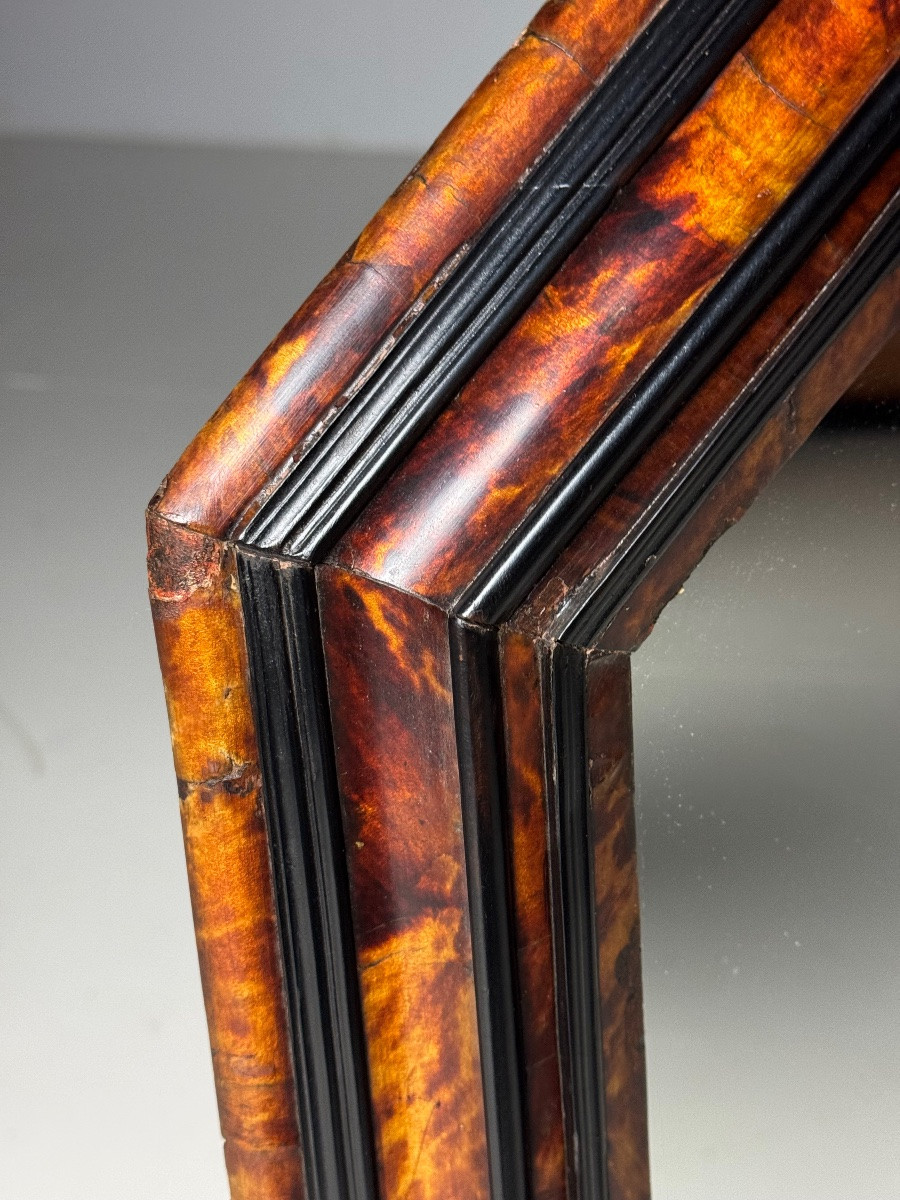 Octagonal Tortoise Mirror, Circa 1800-photo-7