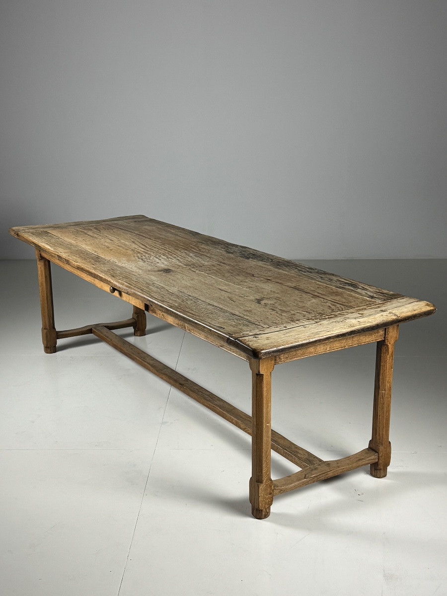 French Monastery Table In Oak, 250cm-photo-6