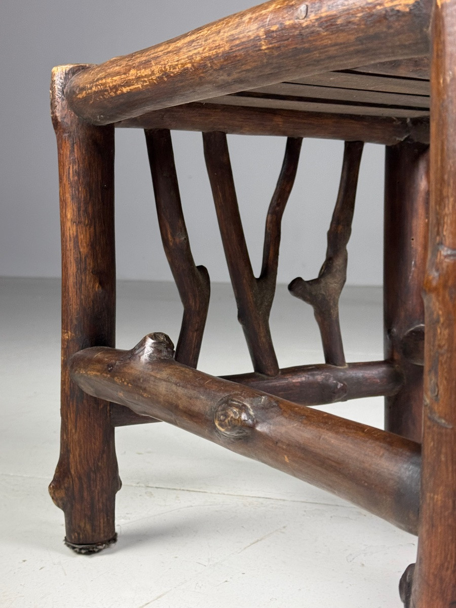 Chaises de salle à manger vintage en bois massif-photo-4