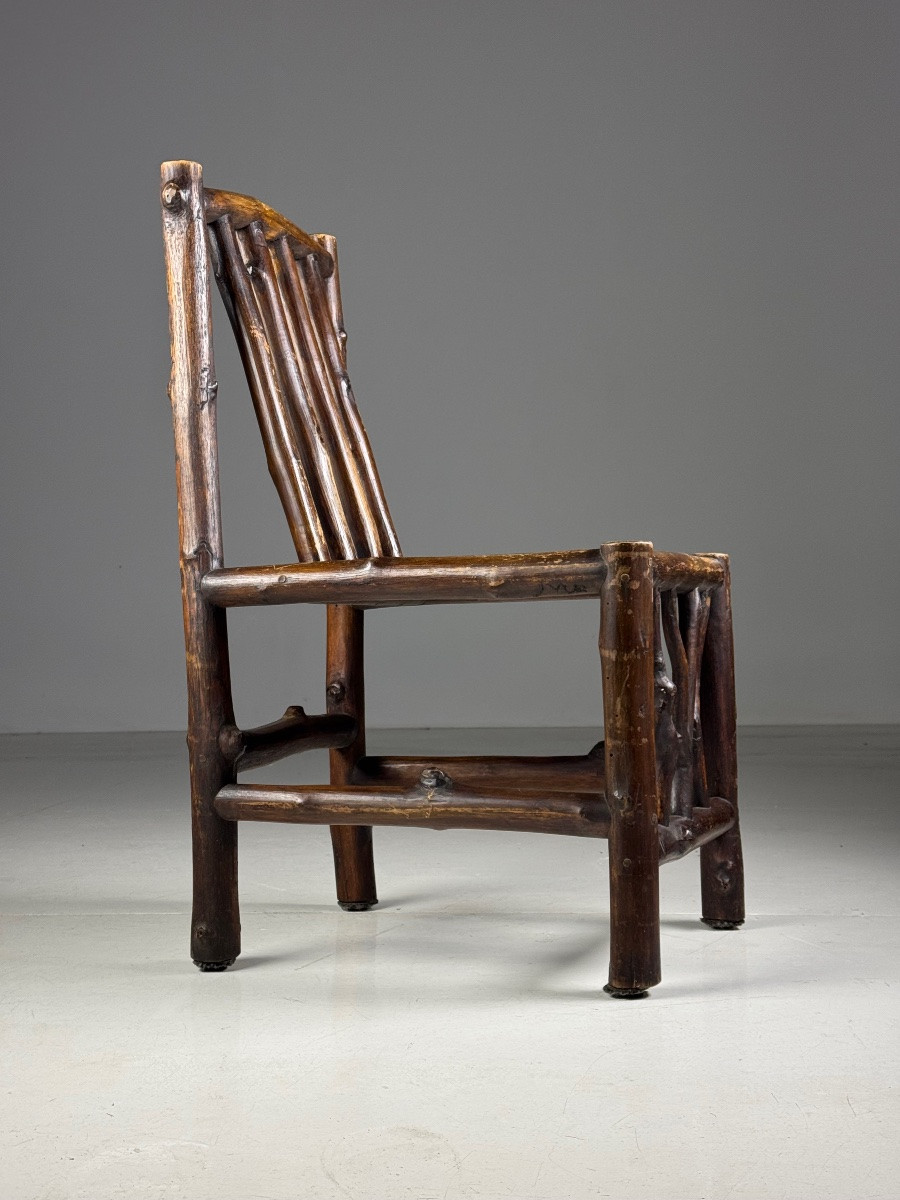 Chaises de salle à manger vintage en bois massif-photo-6