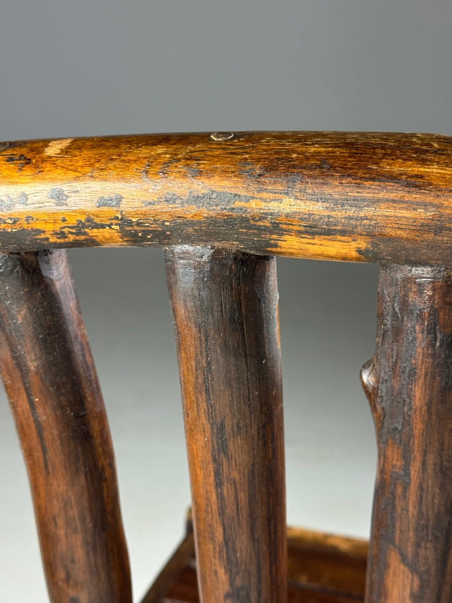 Chaises de salle à manger vintage en bois massif-photo-7