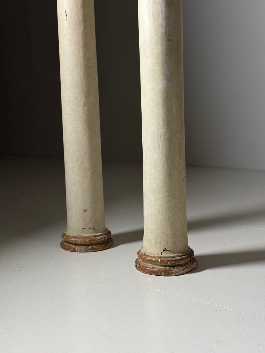 Colonnes du XVIIIe siècle avec chapiteaux dorés-photo-4