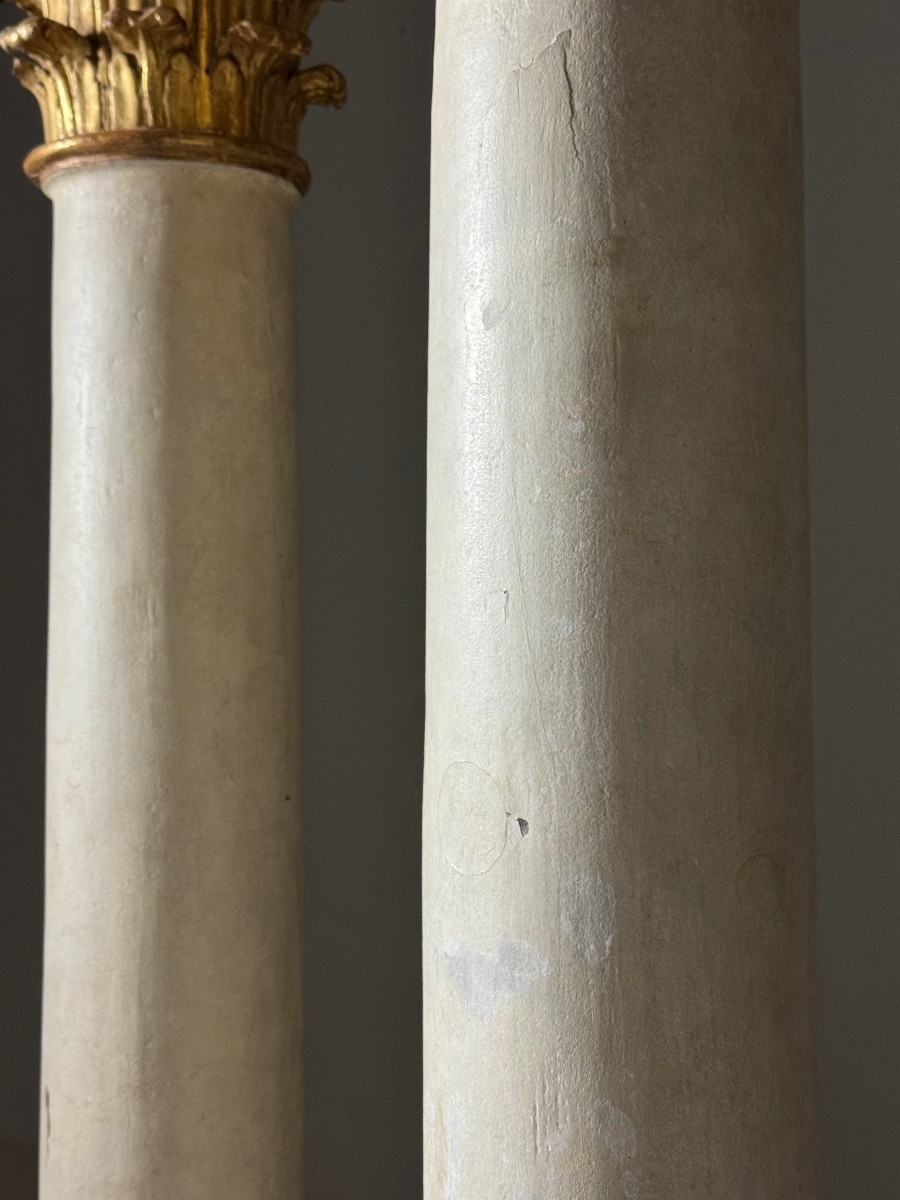 Colonnes du XVIIIe siècle avec chapiteaux dorés-photo-4