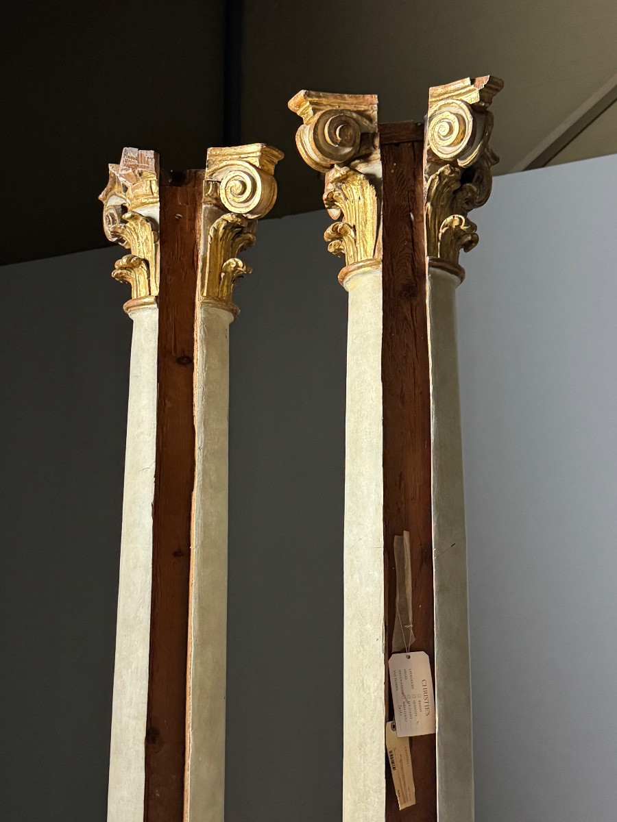 Colonnes du XVIIIe siècle avec chapiteaux dorés-photo-7