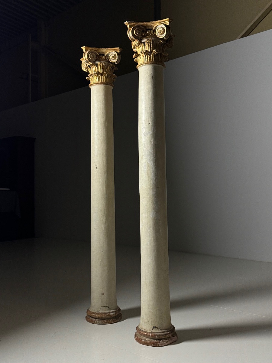 Colonnes du XVIIIe siècle avec chapiteaux dorés-photo-8