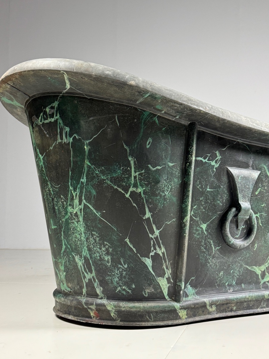Faux Marble Bathtub, Circa 1900-photo-2