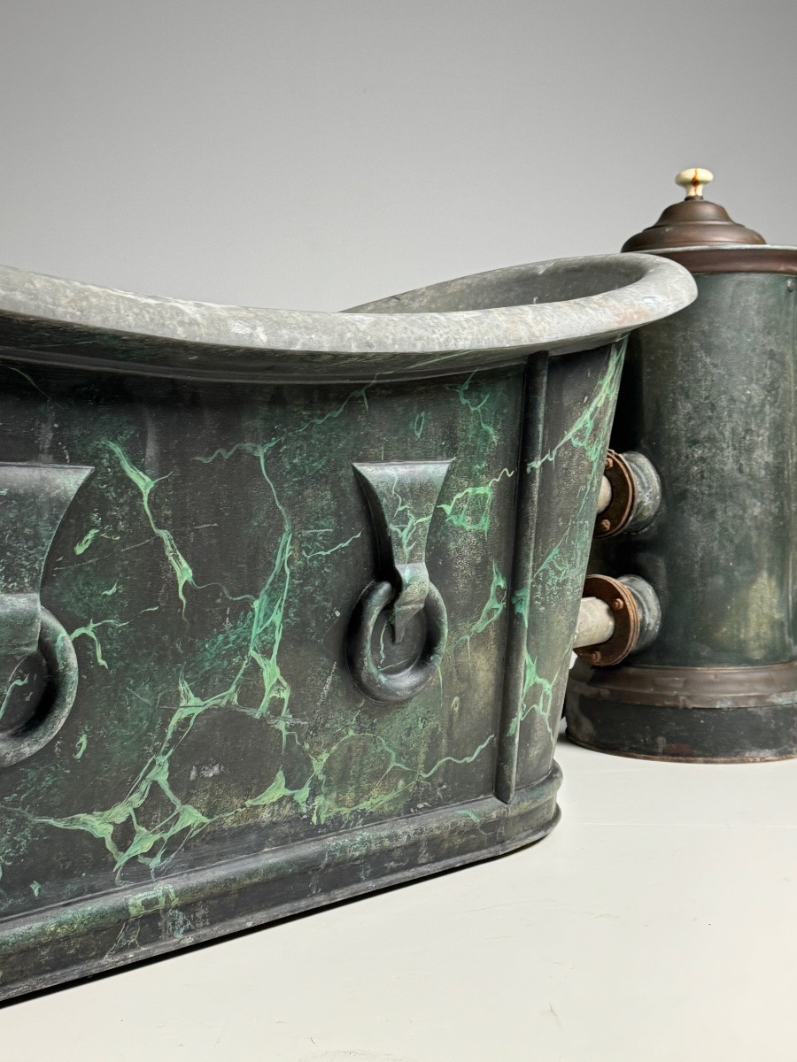 Faux Marble Bathtub, Circa 1900-photo-4