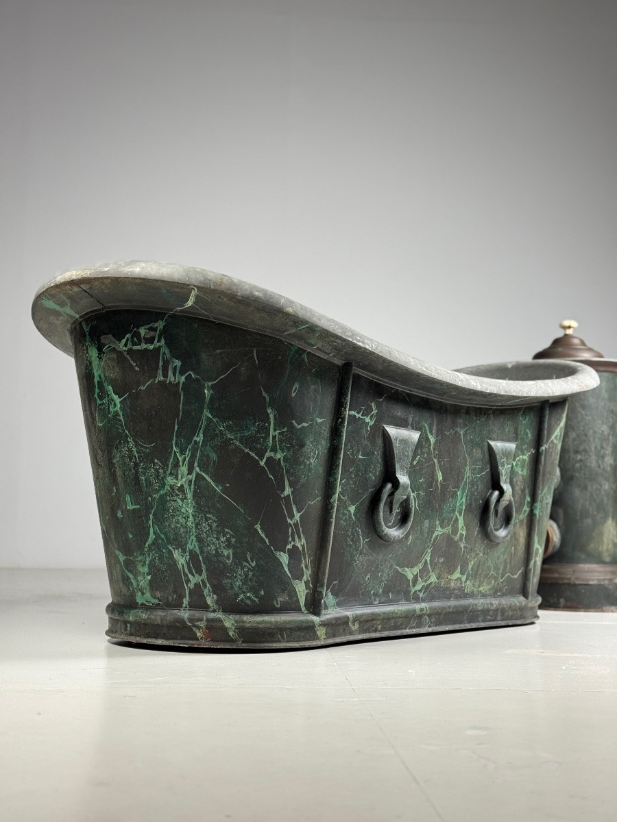 Faux Marble Bathtub, Circa 1900-photo-1