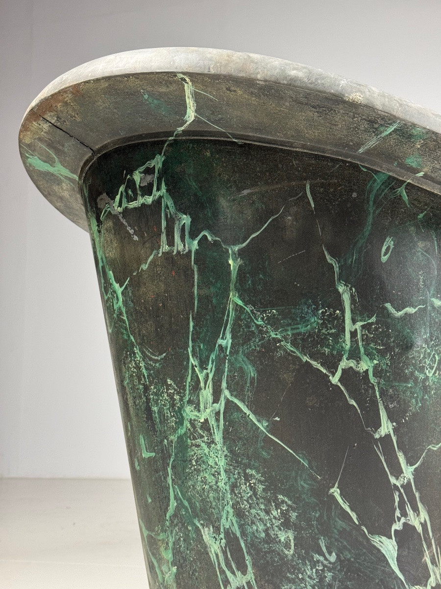 Faux Marble Bathtub, Circa 1900-photo-2