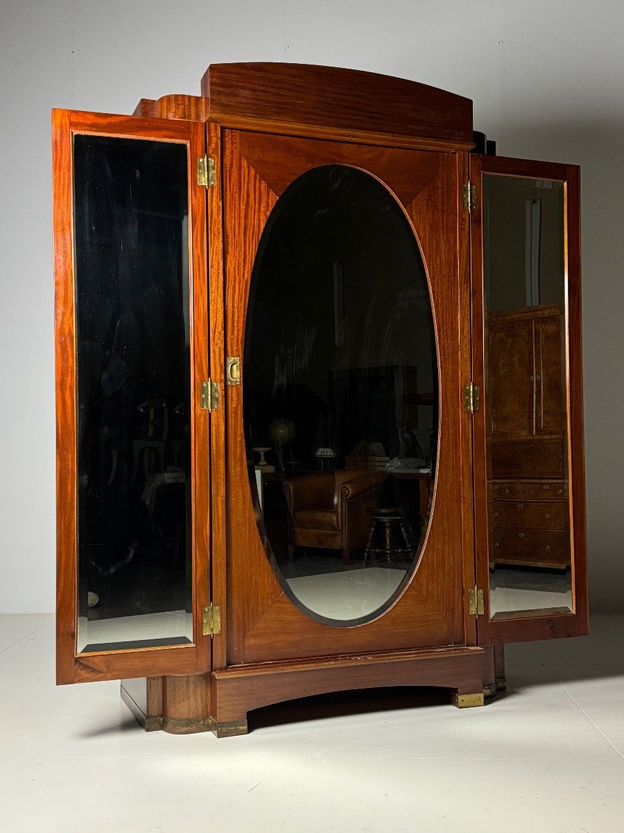 Armoire Art déco avec miroirs-photo-2