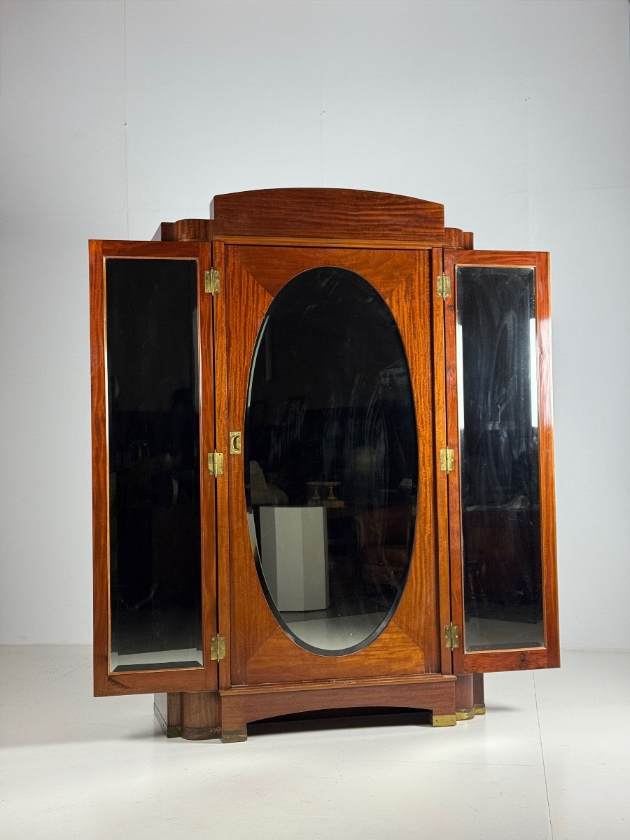 Armoire Art déco avec miroirs-photo-3