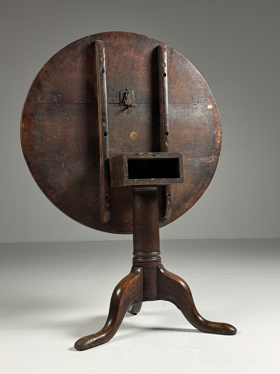 Tilting Tabletop In Antique English Oak-photo-7