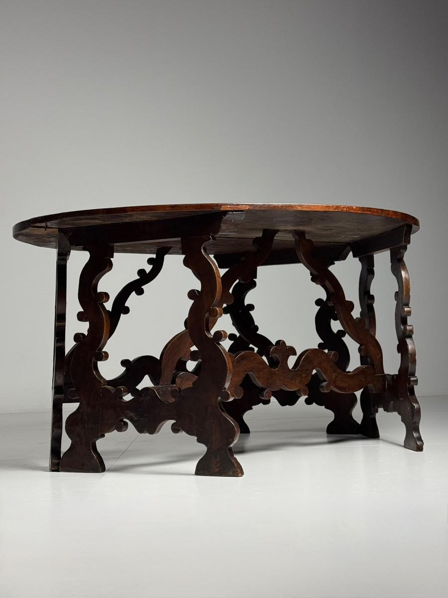 Table d'appoint italienne Demi Lune, XVIIIe siècle-photo-3