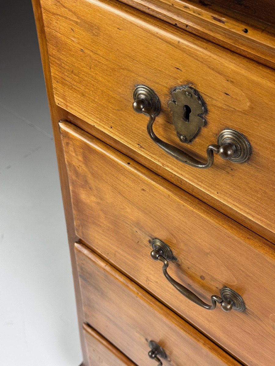 English Chest Of Drawers In Fruitwood, 19th Century-photo-8