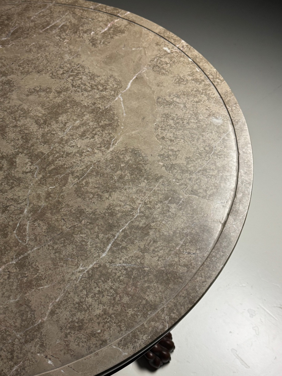 Table centrale en acajou, XIXe siècle-photo-2