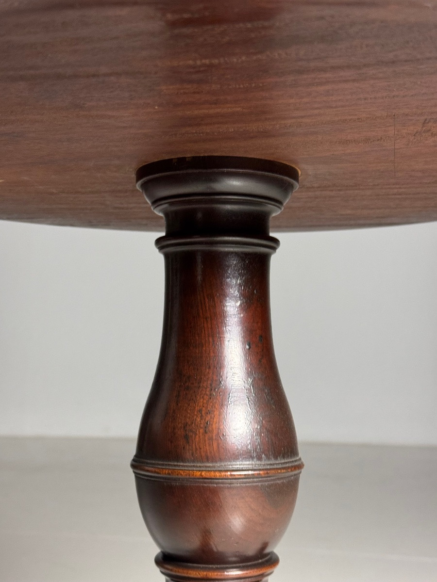 Etagère tripode anglaise en acajou 19e siecle-photo-8