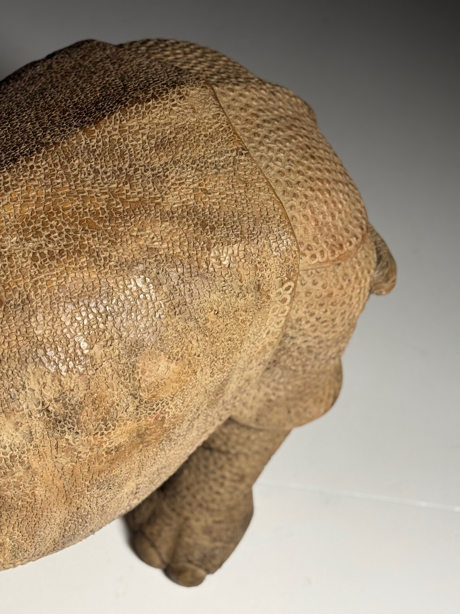 Large-scale, Hand-carved Rhinoceros Sculptures, 1960-photo-7