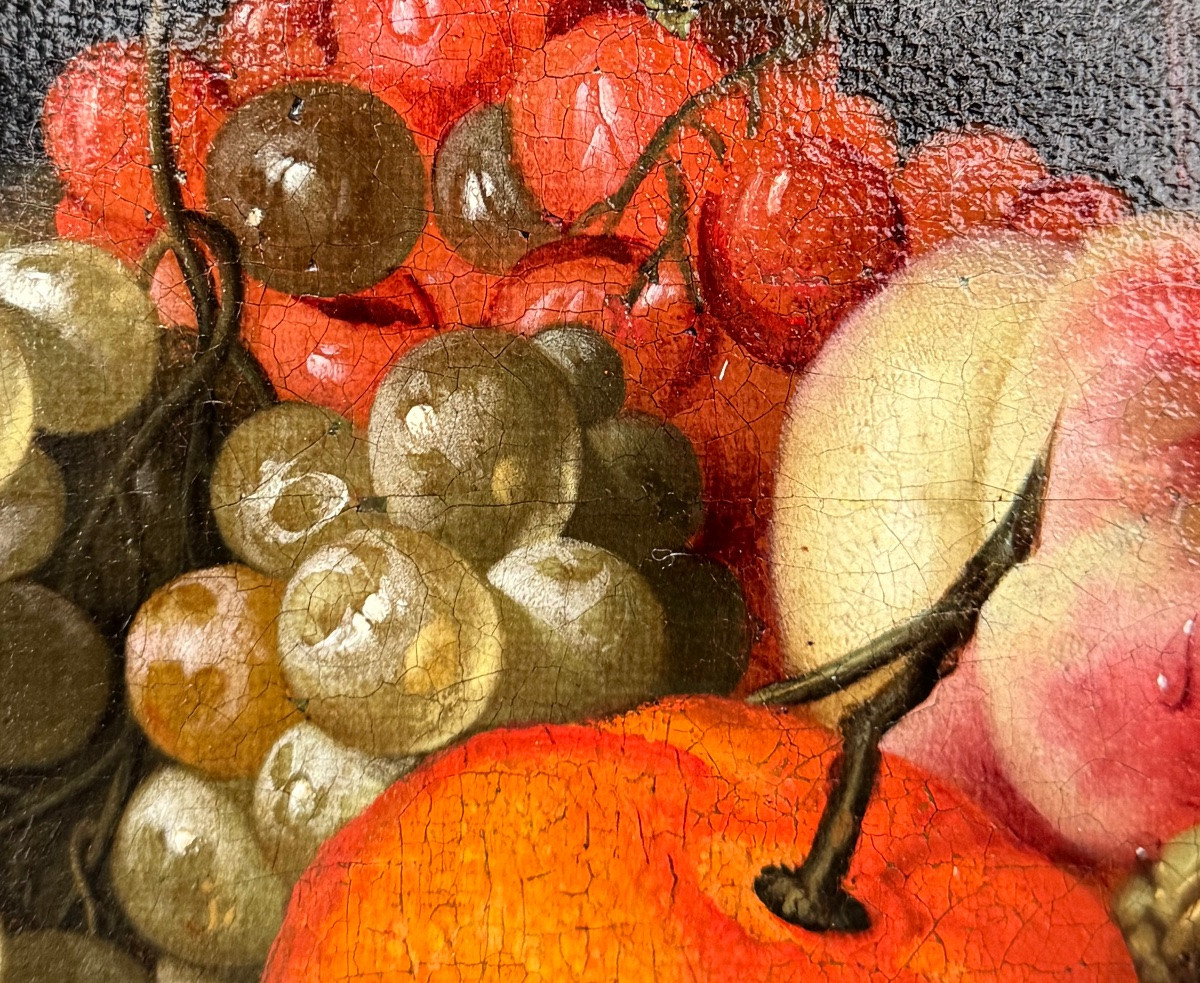 "jan Mortel (attr.) Dutch Still Life With Fruit, Wine And Glass-photo-5
