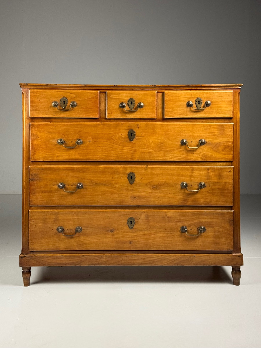 English Chest Of Drawers In Fruitwood, 19th Century-photo-3