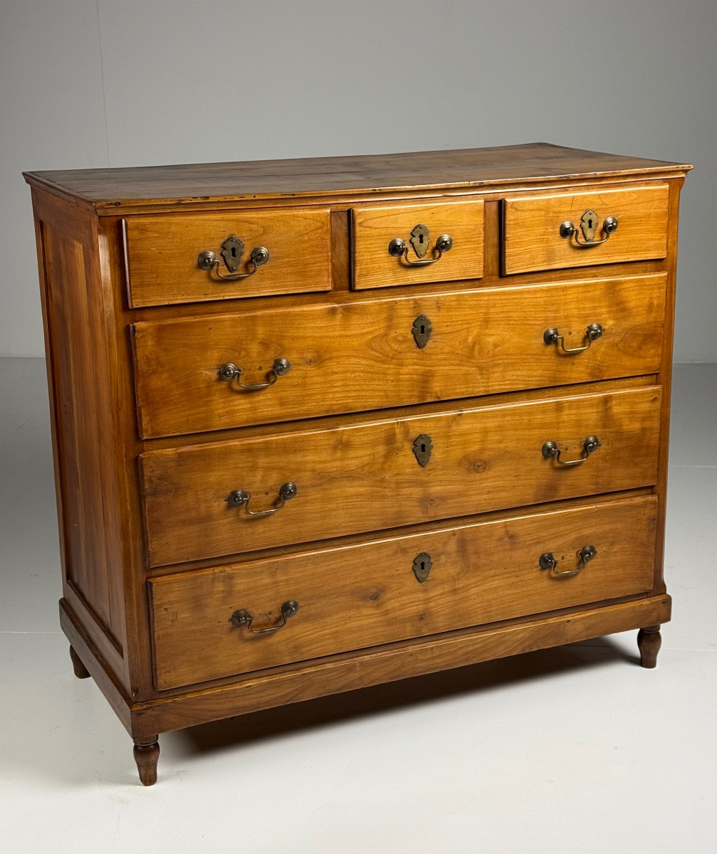 English Chest Of Drawers In Fruitwood, 19th Century