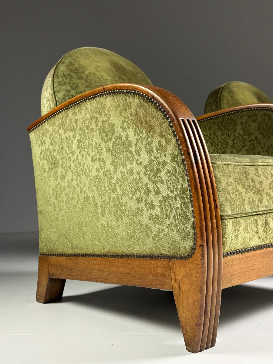 2 Art Deco Armchairs, 1930-1940-photo-2