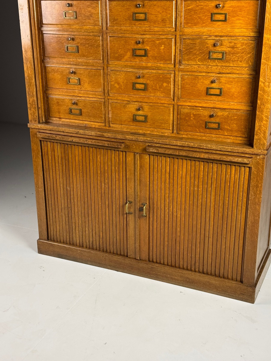 Oak Filing Cabinet, 1950-photo-1