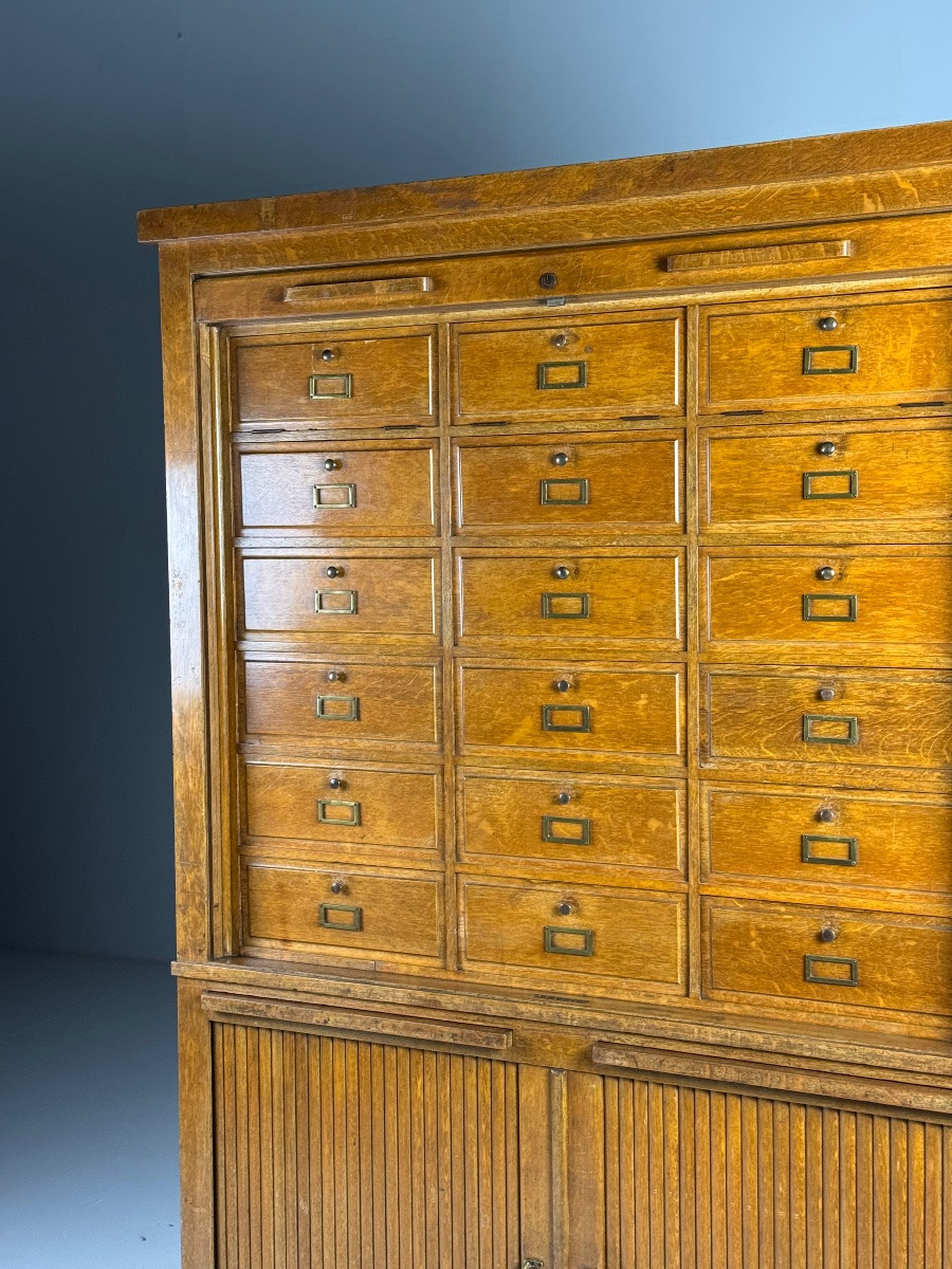 Oak Filing Cabinet, 1950-photo-2
