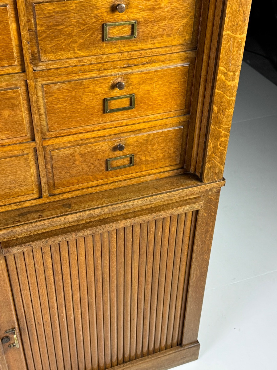 Oak Filing Cabinet, 1950-photo-3