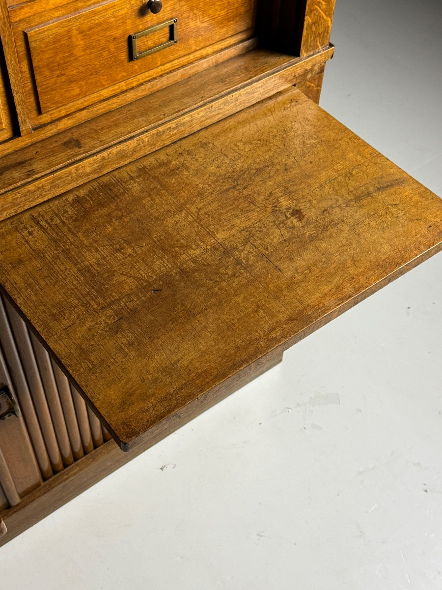 Oak Filing Cabinet, 1950-photo-4
