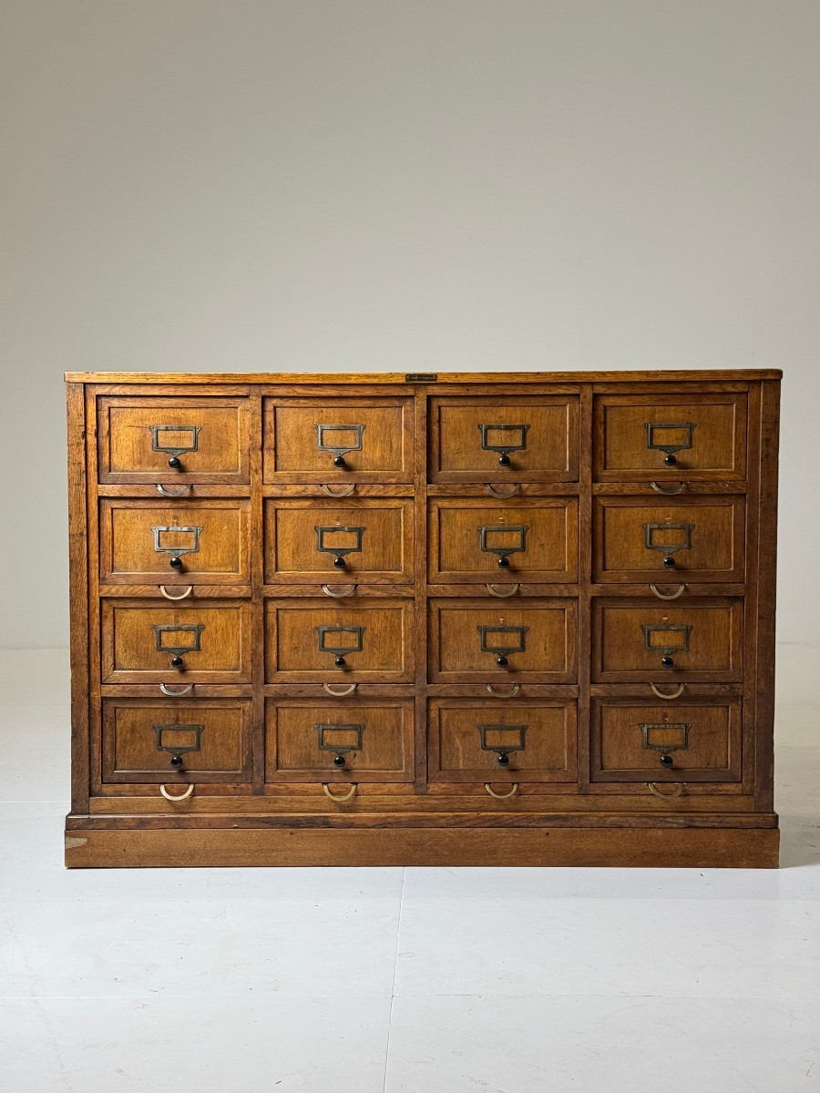 Oak Wardrobe With Shutters, Early 20th Century-photo-4
