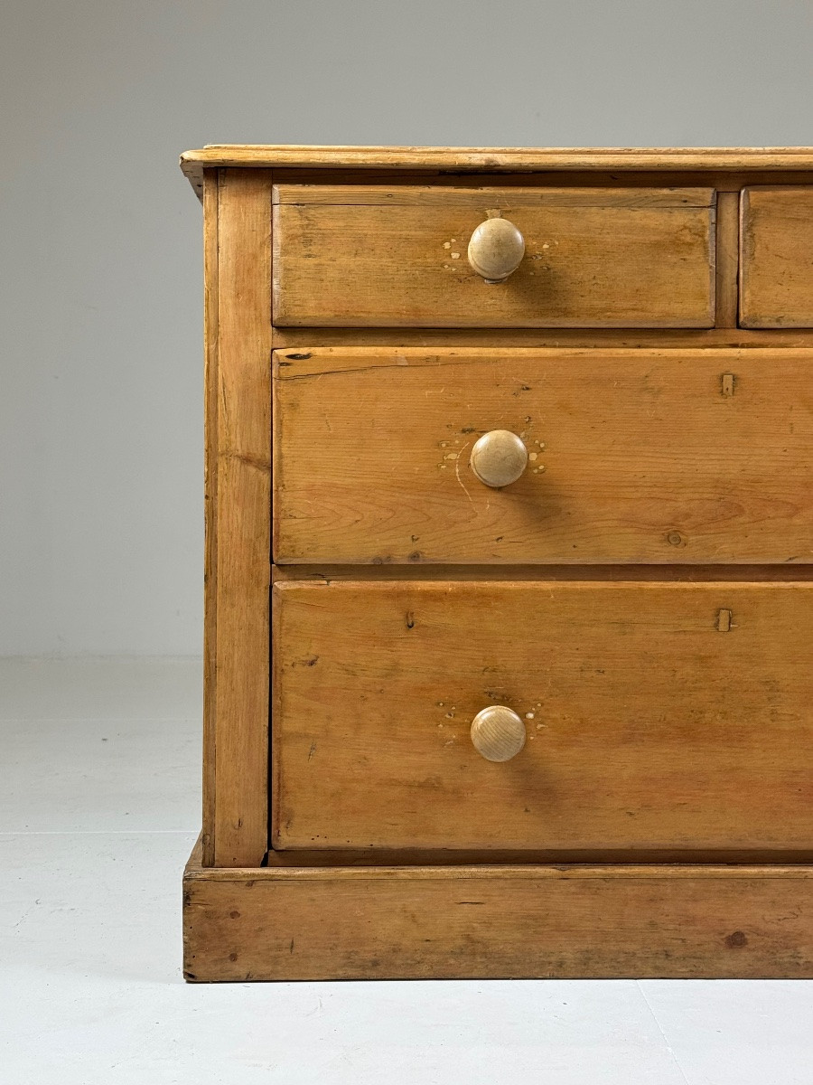 19th Century English Pine Chest Of Drawers-photo-2