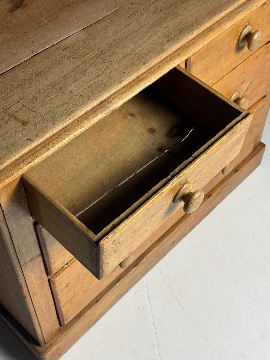19th Century English Pine Chest Of Drawers-photo-1