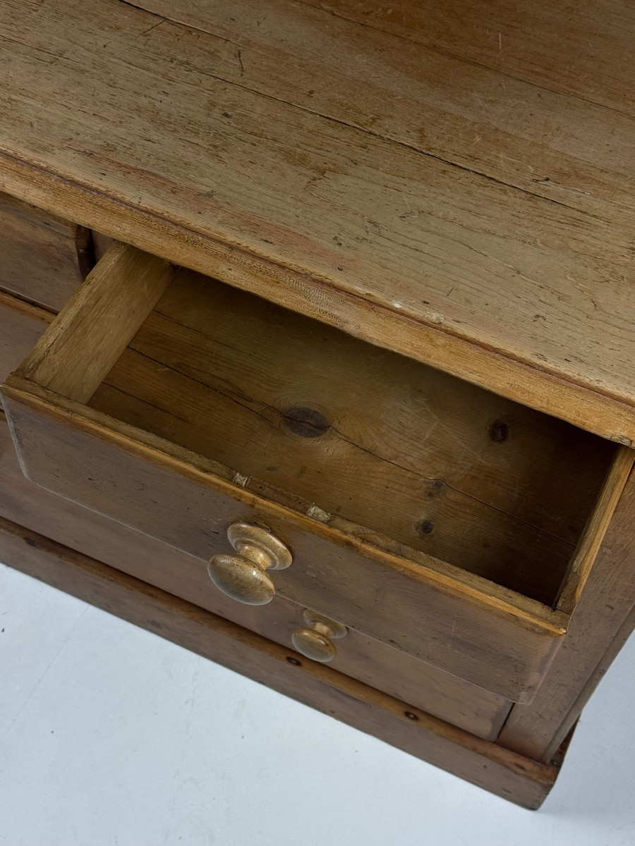 19th Century English Pine Chest Of Drawers-photo-2