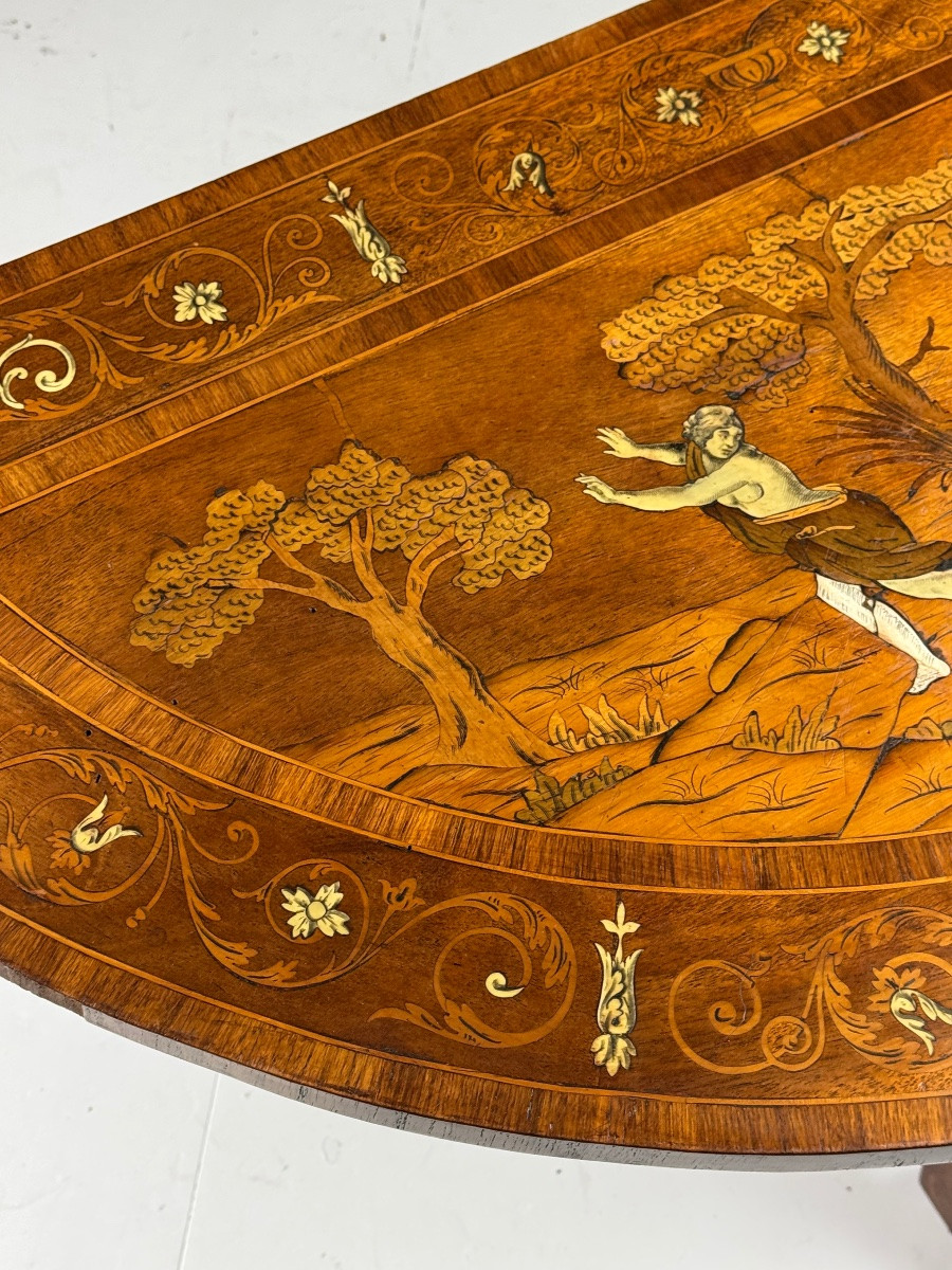 Set Of 2 Italian Demi-lune Tables From The 19th Century-photo-6