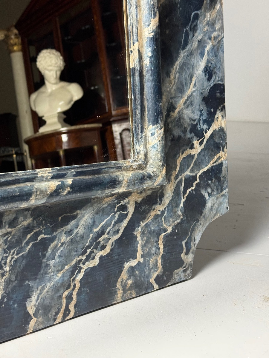 Faux Marble Painted Mirror 100 X 100-photo-4