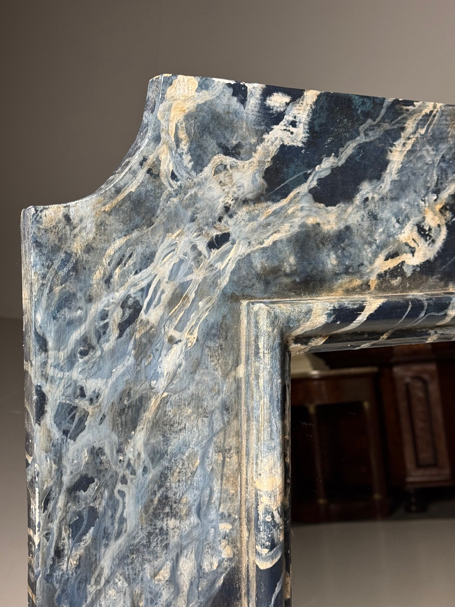 Faux Marble Painted Mirror 100 X 100-photo-5