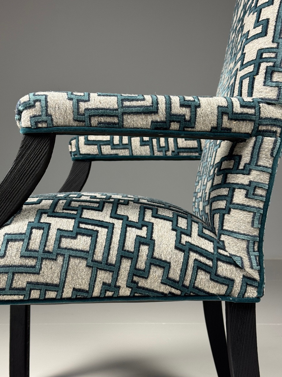 Chaises belges 8x revêtement géométrique-photo-2