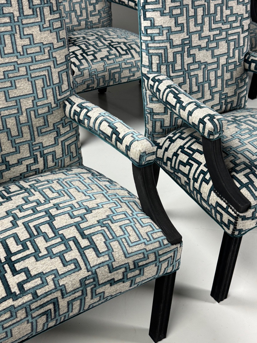 Chaises belges 8x revêtement géométrique-photo-4