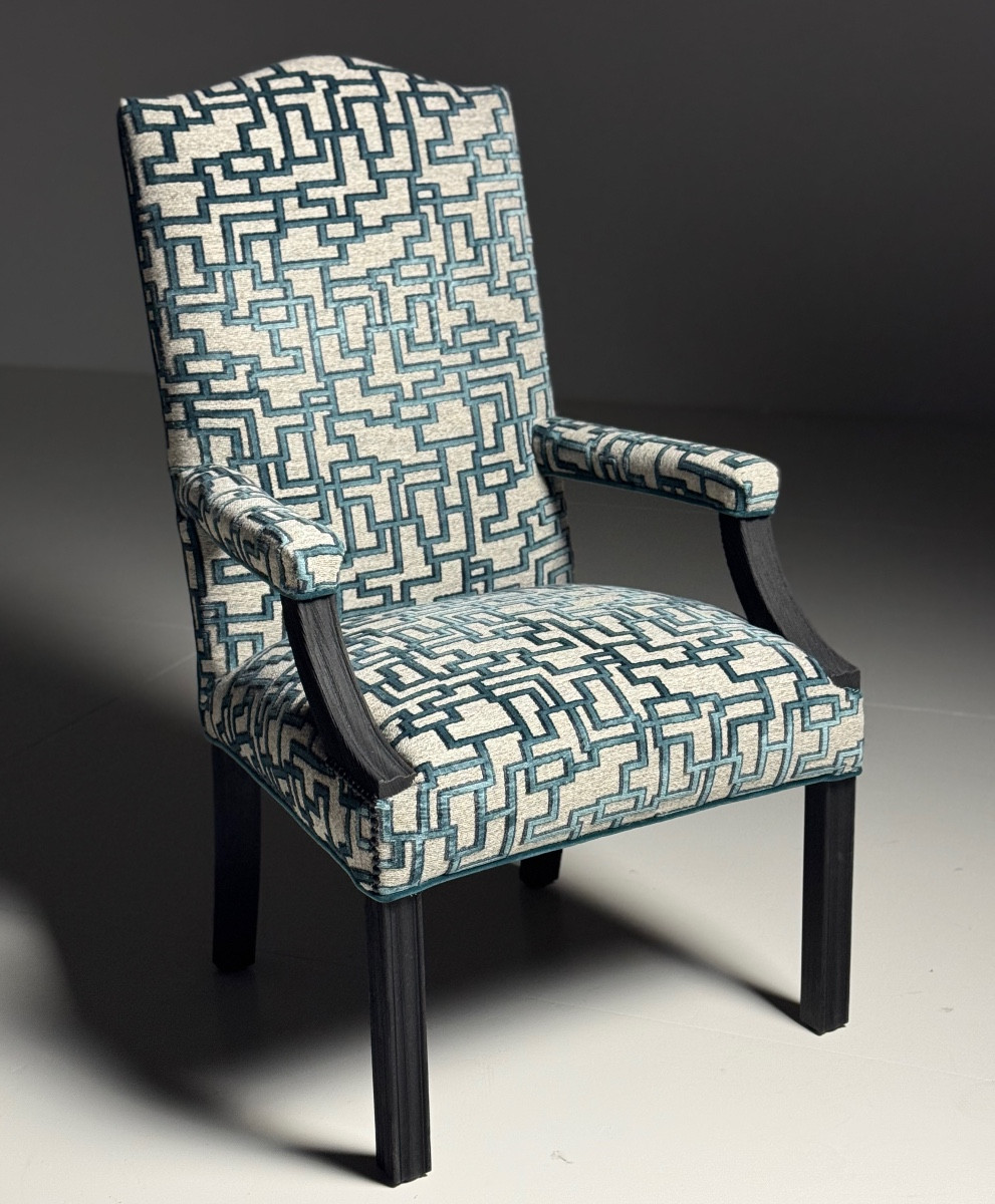 Chaises belges 8x revêtement géométrique