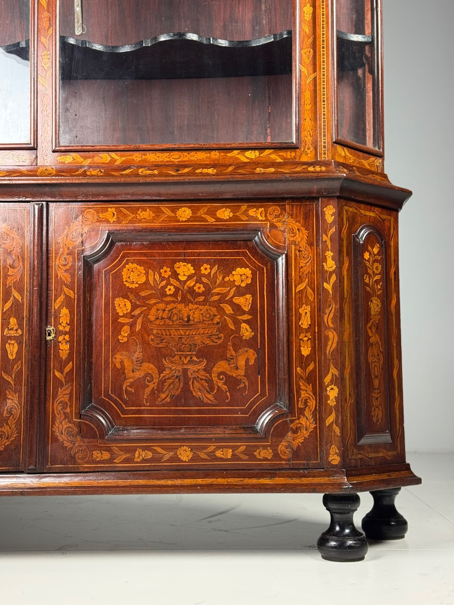 19th-century Dutch Marquetry Cabinet-photo-3
