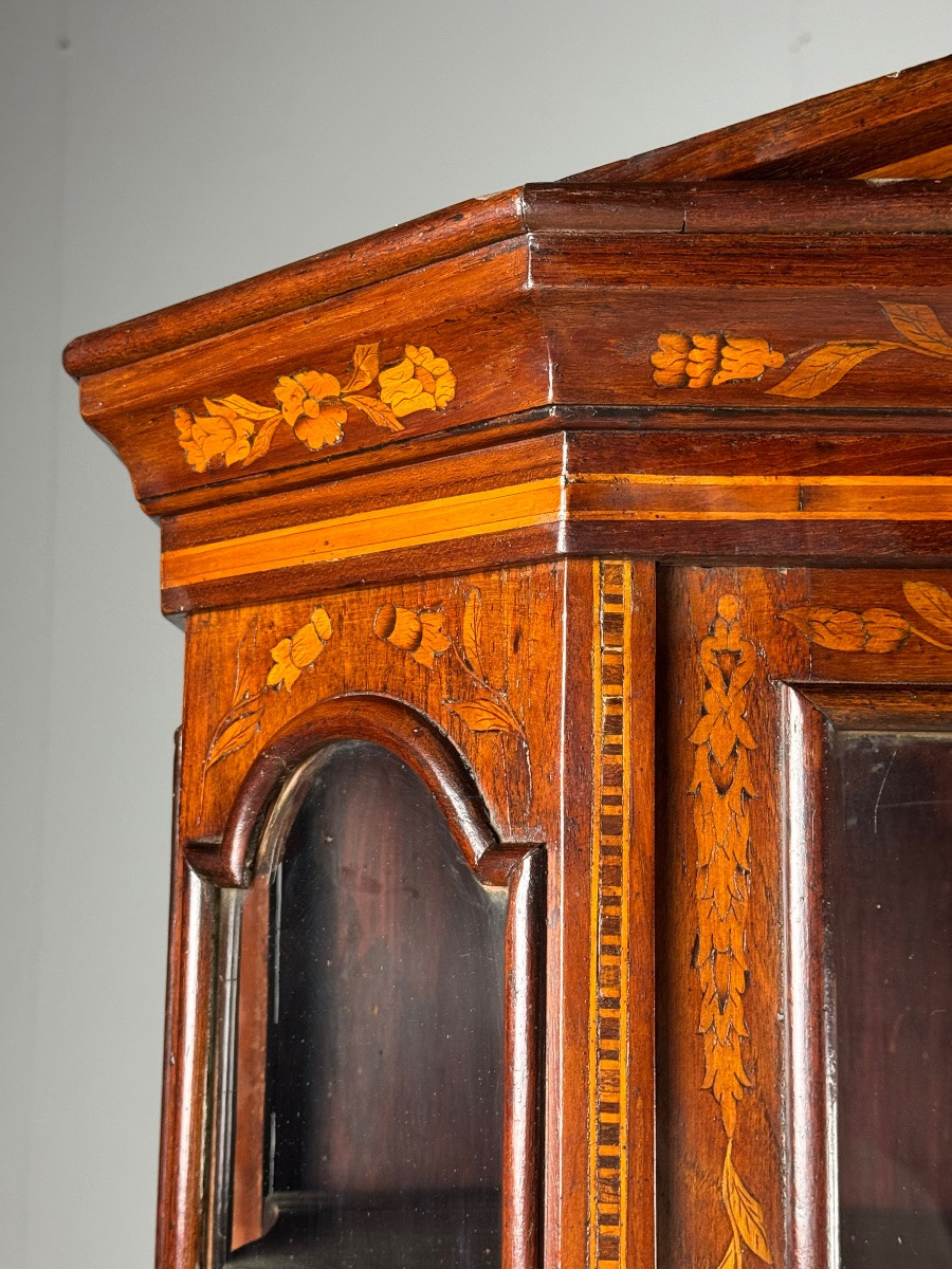 19th-century Dutch Marquetry Cabinet-photo-6