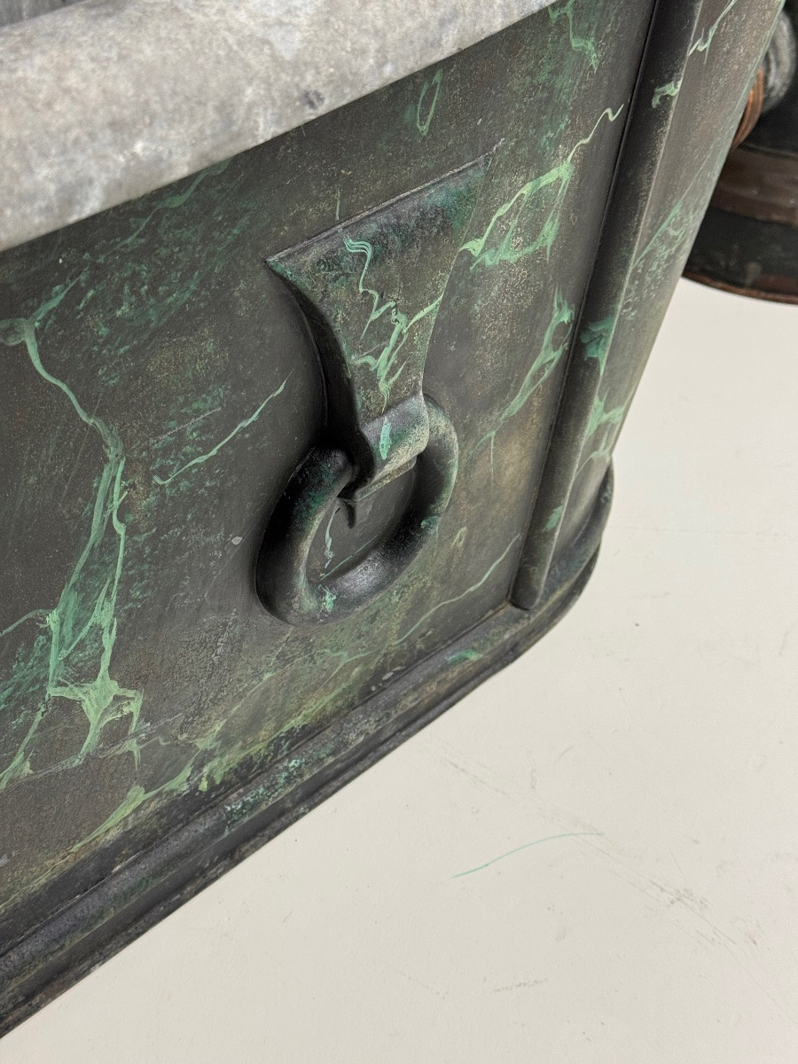 French Bathtub In Faux Marble, Circa 1900-photo-7